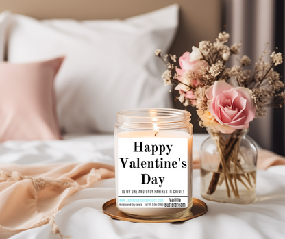 Happy Valentine's Day Candle