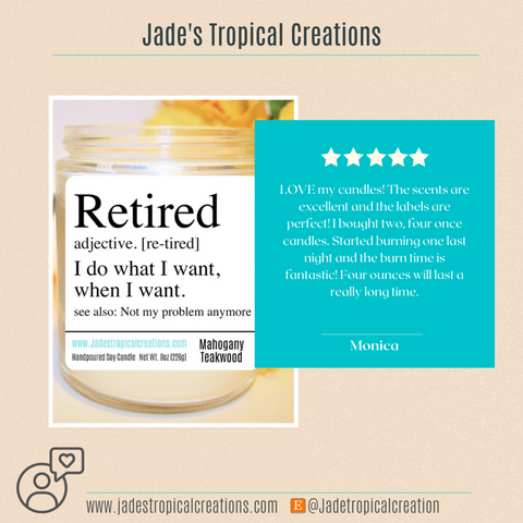 Image of Happy Retirement Candle