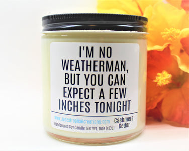 I'm No Weatherman But You Can Expect A few Inches Naughty Candle