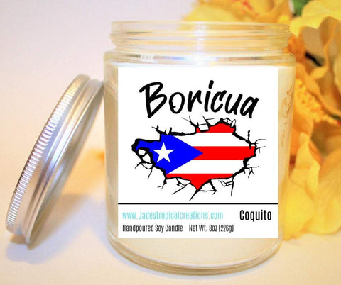 Image of Boricua Spanish Candle Status Jar Candle Jade's Tropical Creations 