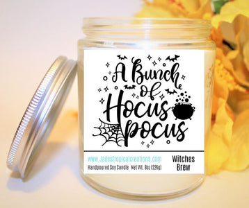 Bunch Of Hocus Pocus Witch Candle Status Jar Candle Jade's Tropical Creations 
