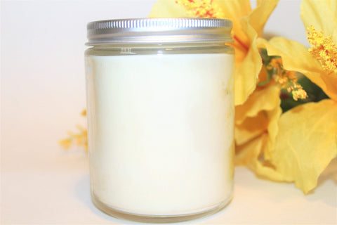 Image of Fresh Scented Glass Candles Status Jar Candle Jade's Tropical Creations 