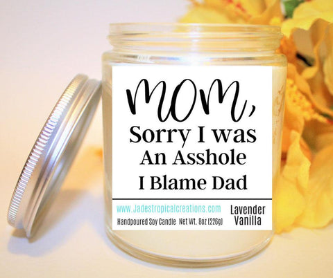 Image of Funny Mom Candle Status Jar Candle Jade's Tropical Creations 