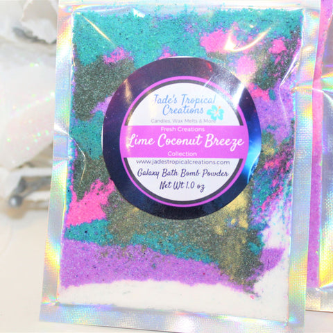Image of Galaxy Bath Bomb Holo Powder Bath Dust Jade's Tropical Creations 