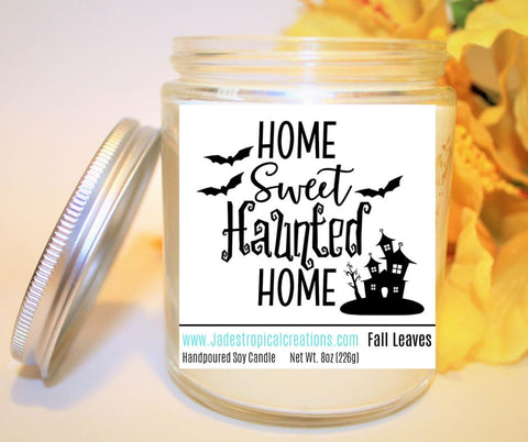 Image of Halloween Haunted House Candle Status Jar Candle Jade's Tropical Creations 