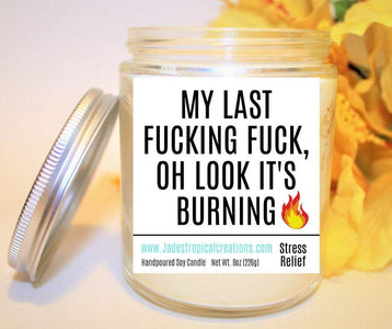 My Last Nerve Funny Candle Status Jar Candle Jade's Tropical Creations 