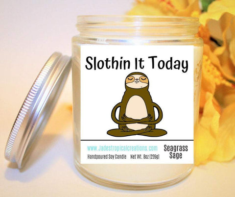 Image of Sloth Relaxation Candle Status Jar Candle Jade's Tropical Creations 