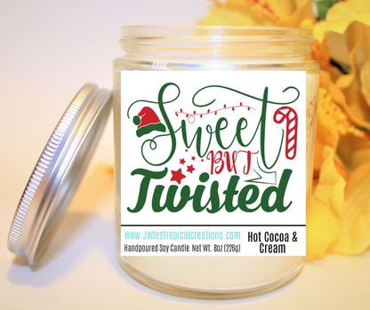 Sweet But Twisted Christmas Candle Status Jar Candle Jade's Tropical Creations 