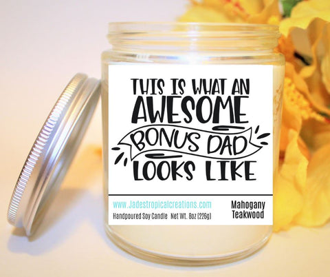 Image of This Is What An Awesome Dad Looks Like Candle Status Jar Candle Jade's Tropical Creations 
