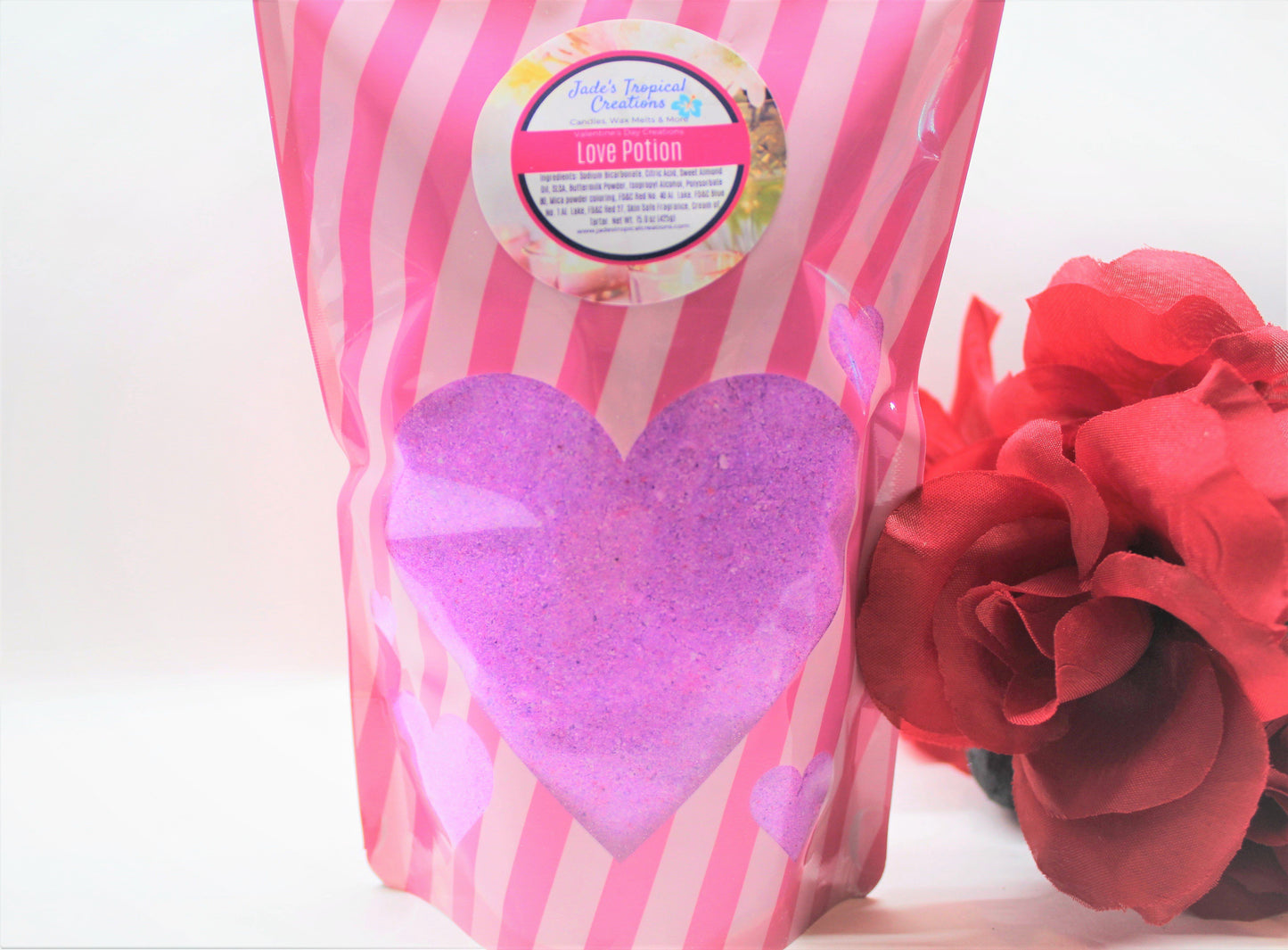 Valentine Bath Bomb Powder Bath Dust jadestropicalcreations 