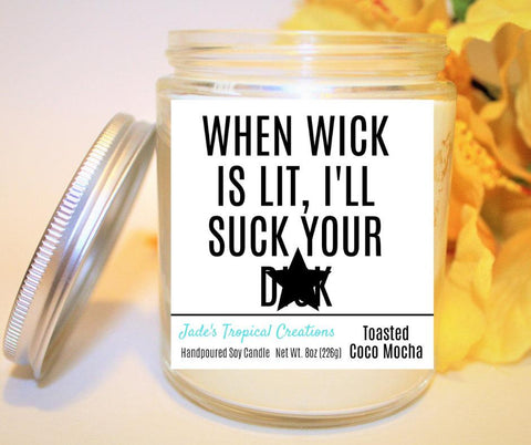When Wick Is Lit, Dirty Candle, Boyfriend Gift, Blow Job Candle, Gift For Him, Naughty Gift, Gift For Husband, Inappropriate Gift, Sexy Time i_did 