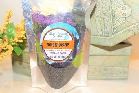 Image of Zombie Brains Bath Bomb Powder Bath Dust Jade's Tropical Creations 